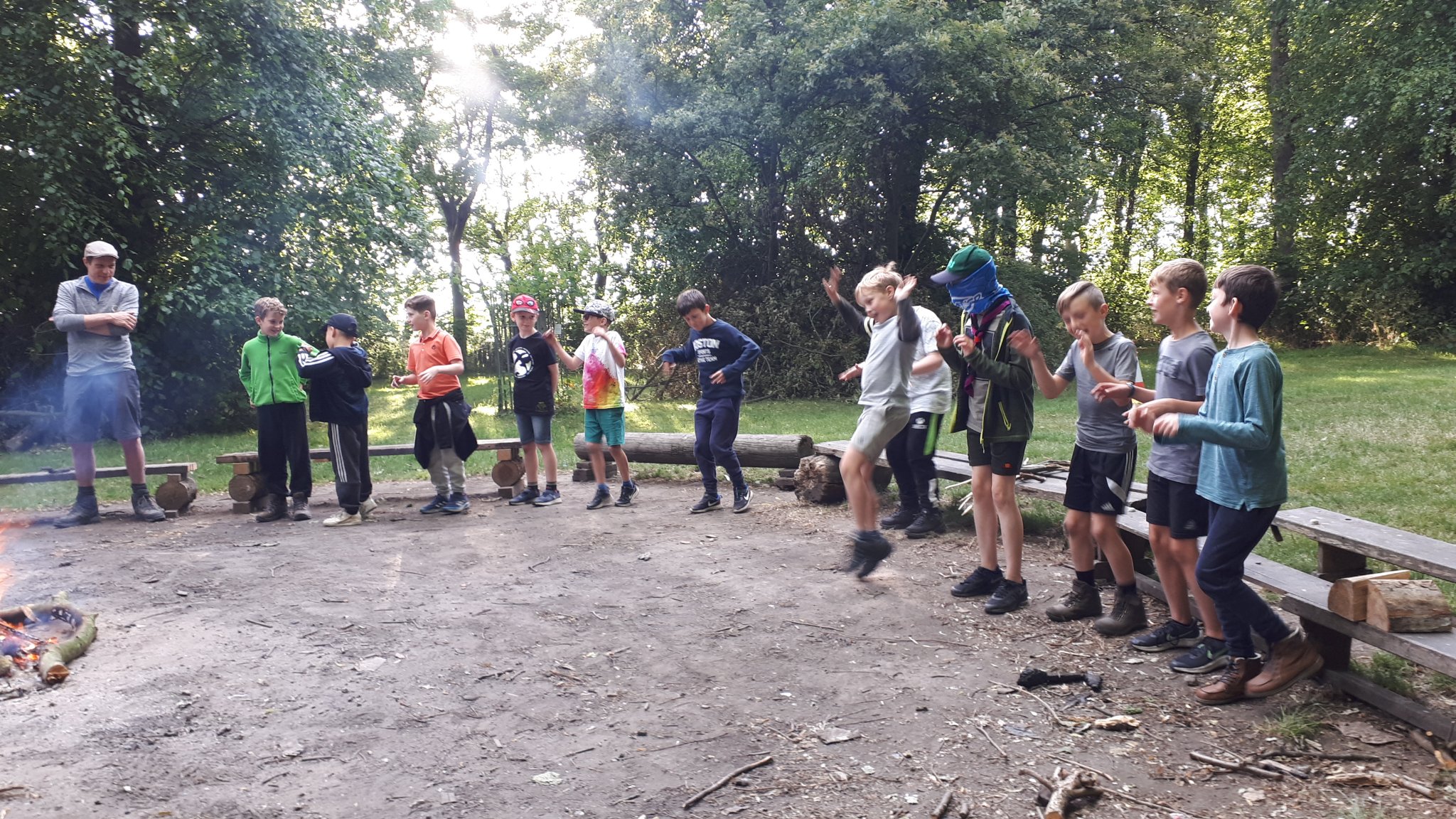 Camping fun for Cubs at West Hall