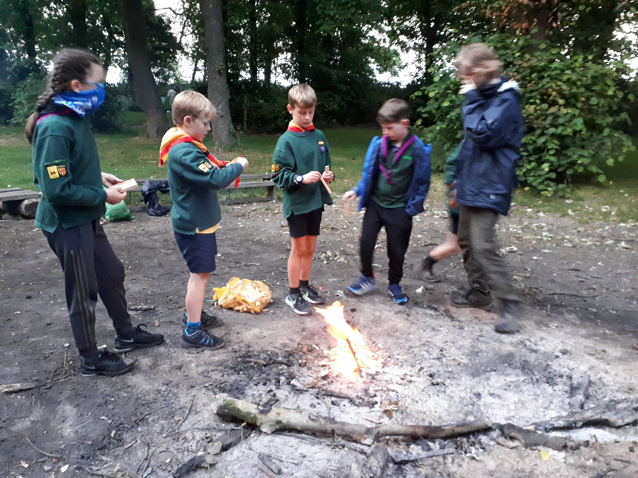 Camping fun for Cubs at West Hall
